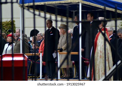 Buckingham, London England - 11 07 2014 : The Queen, Prince Phillip And Prince William