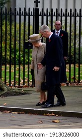 Buckingham, London England - 11 07 2014 : The Queen, Prince Phillip And Prince William