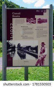 BUCKS COUNTY, PA –14 JUL 2020- View Of The Delaware Canal State Park Virginia Forrest Recreation Area In Bucks County, Pennsylvania, United States.