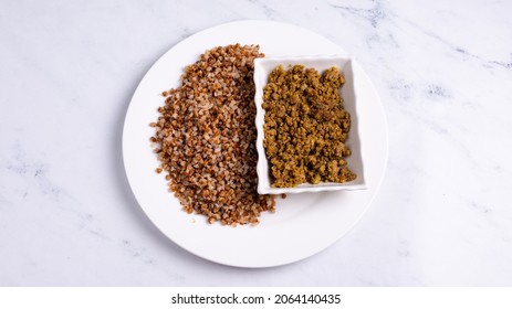 Buckwheat Dish And Minced Meat Stew