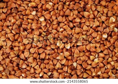 Buckwheat groats  texture background. High quality photo