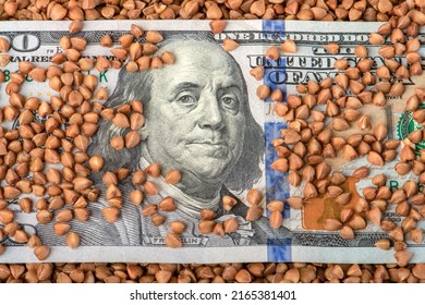 Buckwheat Prices. World Food Crisis. Financial Derivatives Market. One Hundred Dollar Bill In Buckwheat.