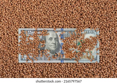 Buckwheat Prices. World Food Crisis. Financial Derivatives Market. One Hundred Dollar Bill In Buckwheat.