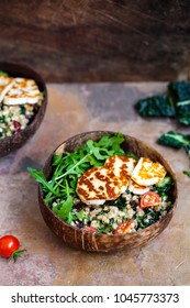 Buckwheat Salad With Halloumi Cheese