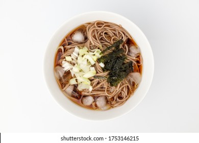 Buckwheat Soba On White Background