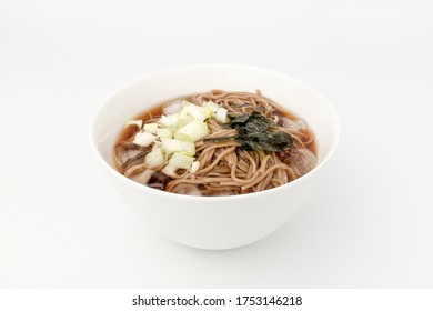 Buckwheat Soba On White Background