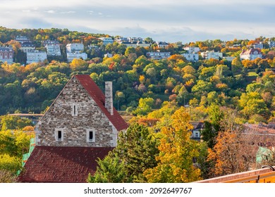 Buda District Autumn Cityscape In Budapest, Hungary