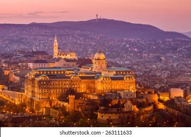 Budapest Castle At Sunset, Hungary