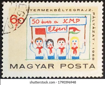 Budapest, Circa 1968: Hungarian Used Stamp From The 