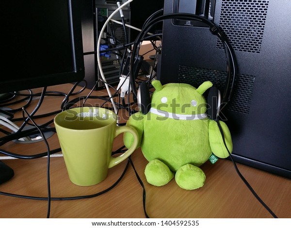 Budapest Hungary 20150715 Epam Developer Workstation Stock Photo