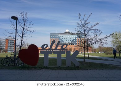 Budapest, Hungary - April 15th 2019 : Eötvös Loránd University, Eötvös Loránd Tudományegyetem, ELTE, Hungarian Public Research University, Faculty Of Natural Sciences (FNS) In Winter