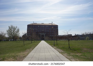 Budapest, Hungary - April 15th 2019 : Eötvös Loránd University, Eötvös Loránd Tudományegyetem, ELTE, Hungarian Public Research University, Faculty Of Natural Sciences (FNS) In Winter