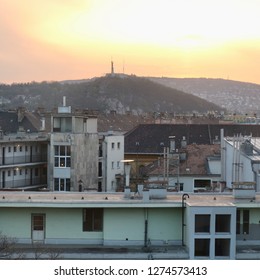 Budapest, Hungary - April 2018: Flats / Apartments In Budapest District 8                               