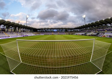 BUDAPEST, HUNGARY - AUGUST 05, 2021:UEFA EUROPA CONFERENCE LEAGUE, UTE SZUSZA FERENC stadium before the match UJPEST FC - FC BASEL.