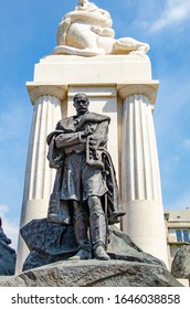 Budapest/ Hungary- August 10 2019: Tisza István Stone Monument. 