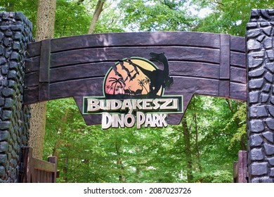 Budapest, Hungary - August 20, 2021: Entrance To Budakeszi Dino Park In Budapest Suburb, Hungary