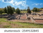 Budapest, Hungary. August 27, 2022. Aquincum: the ancient Roman city, now an archaeological site and museum. Travel destinations.