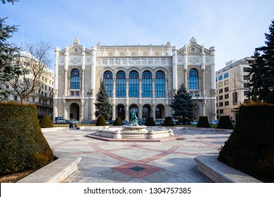 BUDAPEST / HUNGARY, FEBRUARY 02, 2012: Vigado, Budapest's second largest concert hall, located on Eastern bank of Danube in Budapest, Hungary. Building designed by Frigyes Feszl in 1859