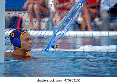 Budapest, Hungary - Jul 16, 2014. Spain's PAREJA LISALDE Jennifer (ESP, 6). The Waterpolo European Championship was held in Alfred Hajos Swimming Centre in 2014.