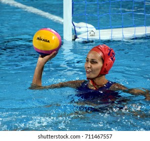 Budapest, Hungary - Jul 16, 2017. KASO Orsolya, goalkeeper of the Hungary team. FINA Waterpolo World Championship was held in Alfred Hajos Swimming Centre in 2017.