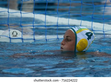 Budapest, Hungary - Jul 16, 2017. HALLIGAN Bronte (AUS) in the preliminary round. FINA Waterpolo World Championship was held in Alfred Hajos Swimming Centre in 2017.