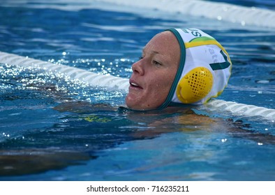 Budapest, Hungary - Jul 16, 2017. WEBSTER Rowie (AUS) captain of the Australia women waterpolo team. FINA Waterpolo World Championship was held in Alfred Hajos Swimming Centre in 2017.