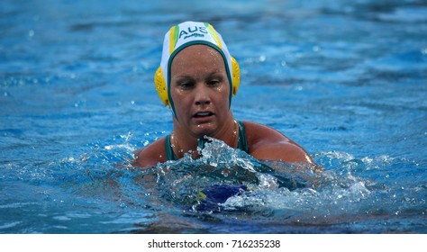 Budapest, Hungary - Jul 16, 2017. WEBSTER Rowie (AUS) captain of the Australia women waterpolo team. FINA Waterpolo World Championship was held in Alfred Hajos Swimming Centre in 2017.