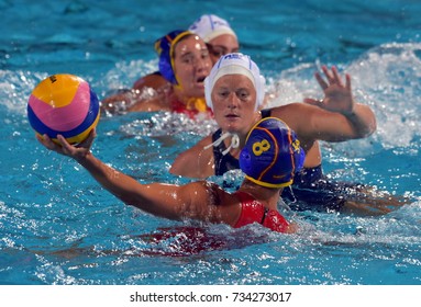 Budapest, Hungary - Jul 20, 2017. PENA CARRASCO Maria del Pilar (ESP) player of the Spanish team in the preliminary round. FINA Waterpolo World Championship was held in Alfred Hajos Swimming Centre.