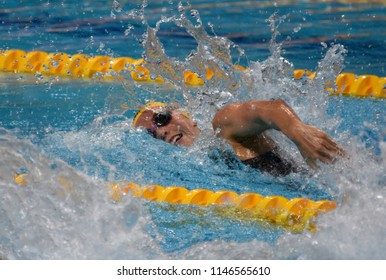 Budapest, Hungary - Jul 26, 2017. Competitive swimmer MCKEON Emma (AUS) in the 200m Freestyle Final. FINA Swimming World Championship was held in Duna Arena.