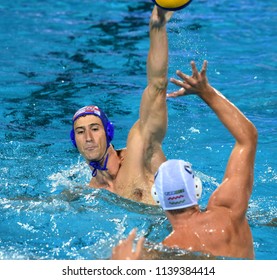 Budapest, Hungary - Jul 29, 2017.  JOKOVIC Maro (CRO) playing against Hungary in the Final. FINA Waterpolo World Championship was held in Alfred Hajos Swimming Centre in 2017.