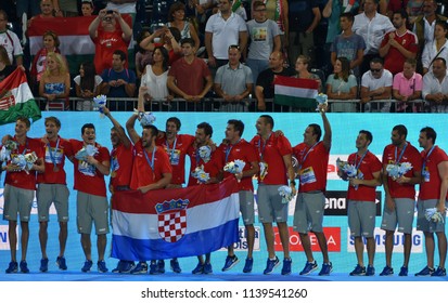 Budapest, Hungary - Jul 29, 2017. Croatia is the winner of FINA Waterpolo World Championship. It was held in Alfred Hajos Swimming Centre.