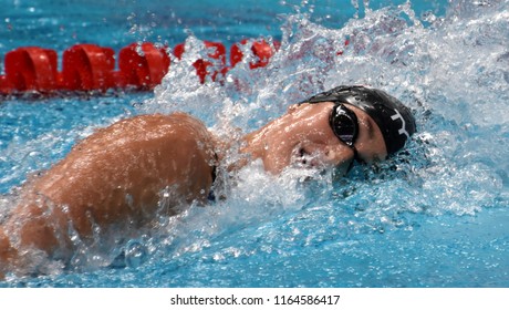 Budapest, Hungary - Jul 29, 2017. Competitive Swimmer SMITH Leah (USA) In The 800m Freestyle Final. FINA Swimming World Championship Was Held In Duna Arena.