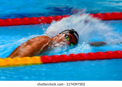Budapest, Hungary - Jul 30, 2017. Competitive swimmer PALTRINIERI Gregorio (ITA) in the 1500m Freestyle Final. FINA Swimming World Championship was held in Duna Arena.