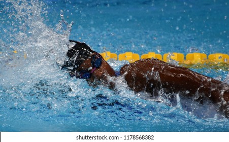 Budapest, Hungary - Jul 30, 2017. MANUEL Simone (USA) in the Women 4x100m Medley Relay Final. FINA Swimming World Championship was held in Duna Arena.