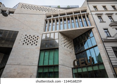 BUDAPEST, HUNGARY - JULY 27, 2018: Central European University Building Or CEU In Budapest On 27 July 2018