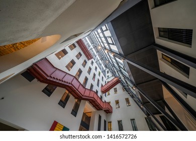 Budapest, Hungary - June 1, 2019: Interior Of CEU (Central European University) Main Building In Budapest.