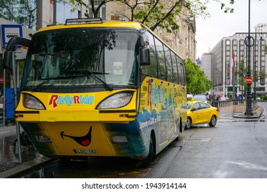 Budapest, Hungary - June 20, 2019: River Ride Bus In District V