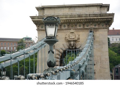 Budapest, Hungary - June 20, 2019: View To The Széchenyi Chain Bridge