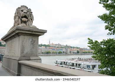 Budapest, Hungary - June 20, 2019: View To The Széchenyi Chain Bridge