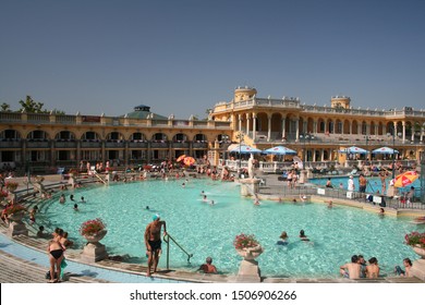 Budapest, Hungary - June 2018: Széchenyi Thermal Bath