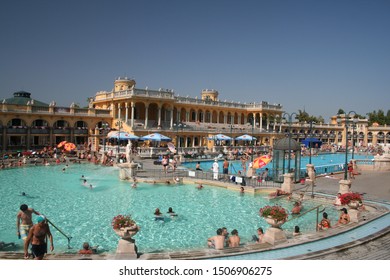 Budapest, Hungary - June 2018: Széchenyi Thermal Bath