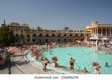 Budapest, Hungary - June 2018: Széchenyi Thermal Bath