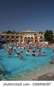 Budapest, Hungary - June 2018: Széchenyi Thermal Bath