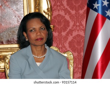 BUDAPEST, HUNGARY - JUNE 22: United States Secretary Of State Condoleezza Rice In Budapest, Hungary, On Thursday, June 22, 2006.