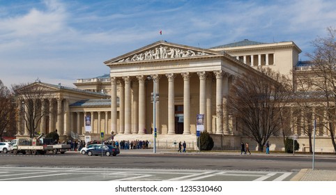 Budapest, Hungary - March 27, 2018: Musem Of Fine Art, In Budapest