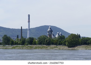 Budapest, Hungary - May 14, 2022: Obuda Gas Works Near Graphisoft Industrial Park As Seen From The Danube River.