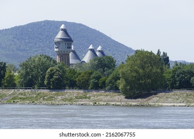 Budapest, Hungary - May 14, 2022: Obuda Gas Works Near Graphisoft Industrial Park As Seen From The Danube River.