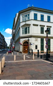 Budapest, Hungary - May 4, 2020: Entrance Of CEU, Central European University In Budapest.