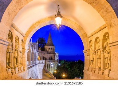 Budapest, Hungary. The South Gate Of The Fisherman's Bastion.