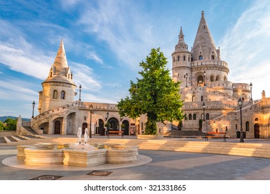 Budapest Hungary, Sunrise At Fisherman Bastion